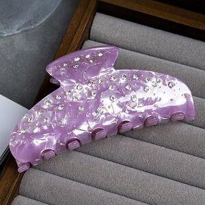 Purple Crystal Hair Claw